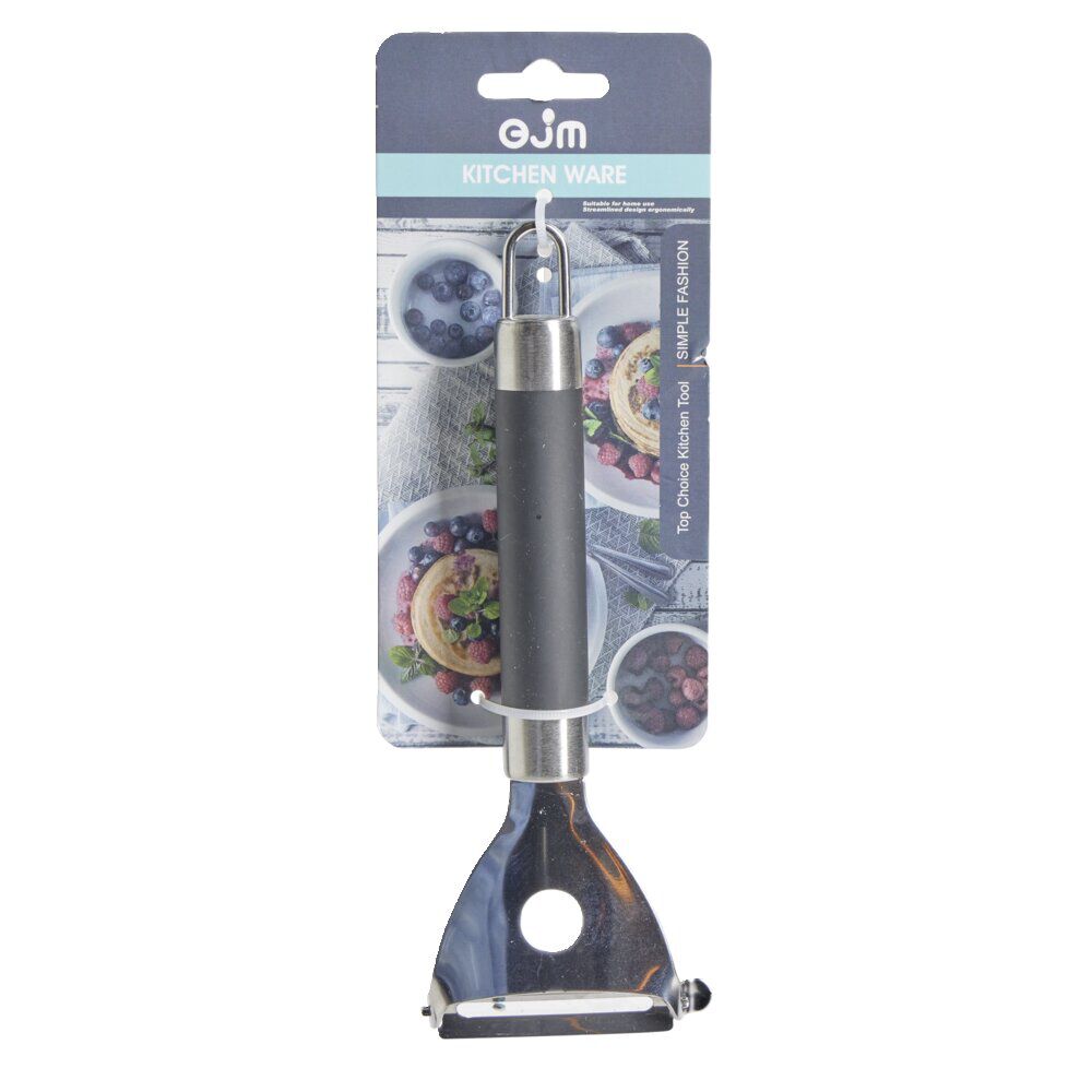 Couteau éplucheur étrier en inox avec manche plastique L.18cm