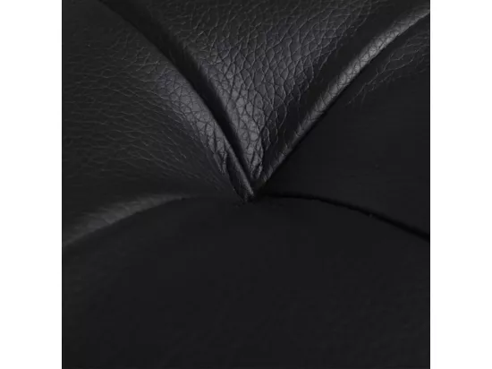 Pouf de rangement Cuir synthétique Noir
