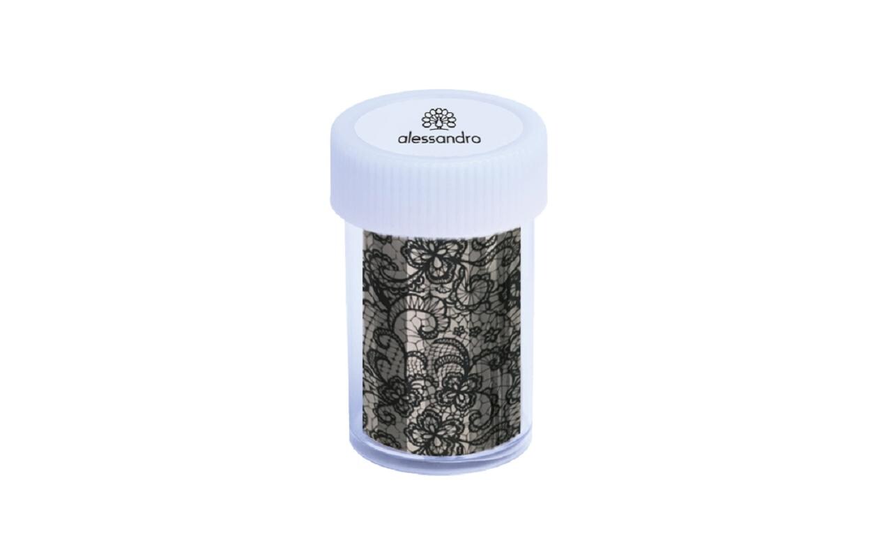 Striplac Transferfolie Spitze SchwarzFolie für Nageldesigns