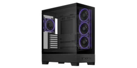 ASUS PC-Gehäuse A31 Plus TG ARGB Schwarz Modernes Gehäuse mit Panoramaseitenfenster und integrierter ARGB-Beleuchtung