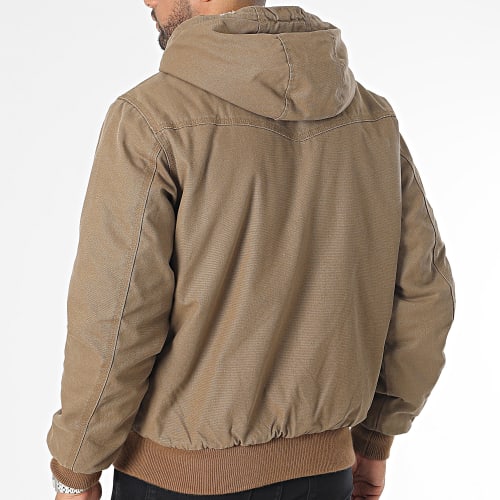 Veste Capuche Vintage Workwear Marron