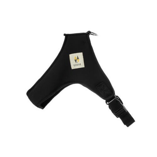 Coleira ergonômica para cães Jostedal Gobak, respirável, preta.