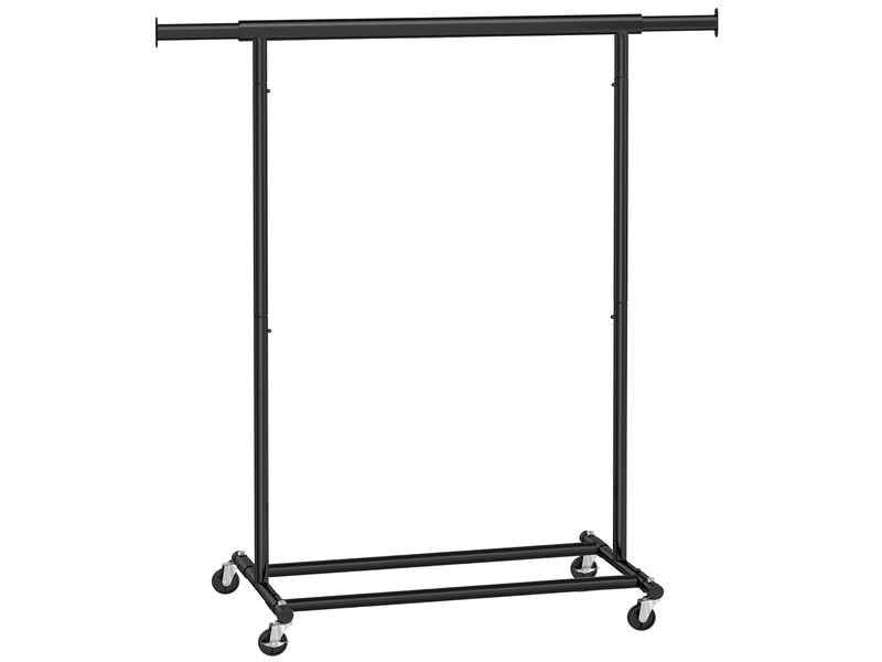 Songmics Garderobenständer 92 - 132cm, Schwarz Schwerlast Kleiderständer