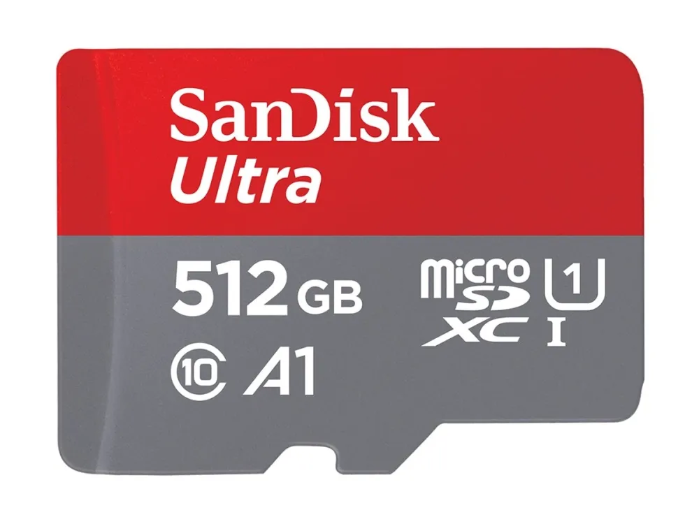SanDisk Ultra - Flashhukommelseskort (microSDXC til SD adapter inkluderet) - 512 GB - A1 / UHS Class 1 / Class10 - microSDXC UHS-I