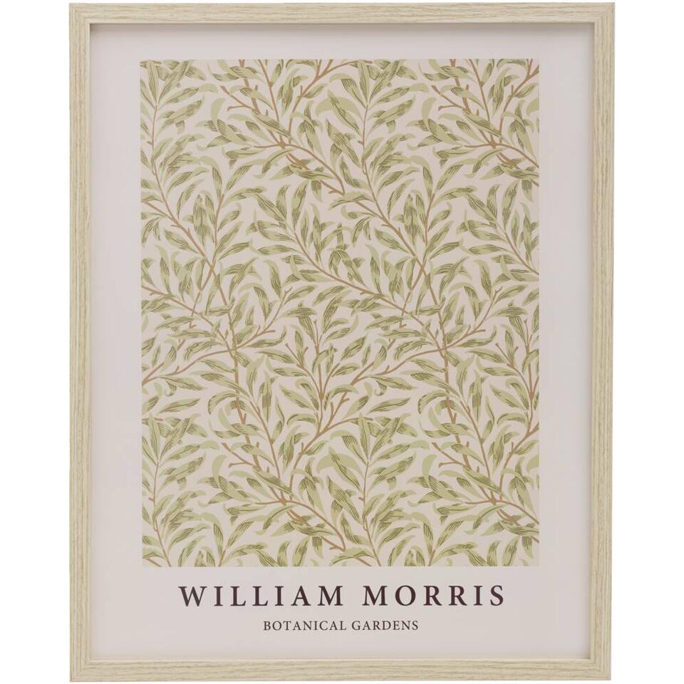 Poster Leaf - MDF/glas - 50x40 cm