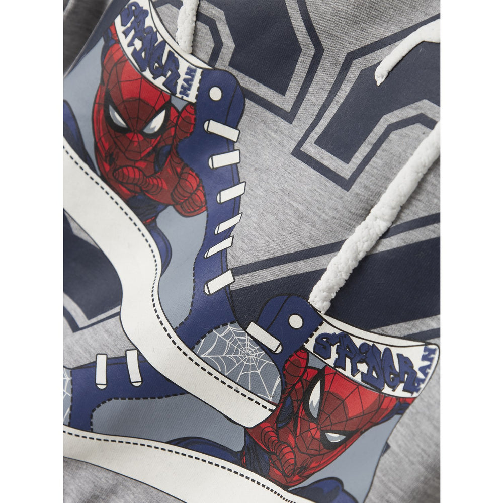 Køb Name It Grey Melange Nmmadam Spider Nreg Sweat Bru Mar
