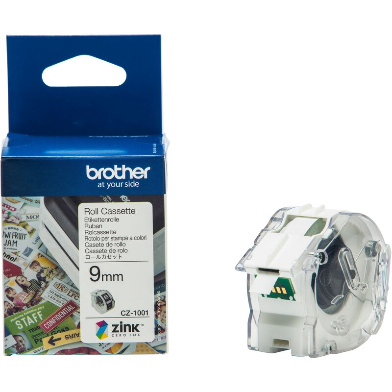 Brother CZ-1001 Etikettenrolle 9 mm x 5 m, C71001, 9 mm x 5 m, 1 Stück