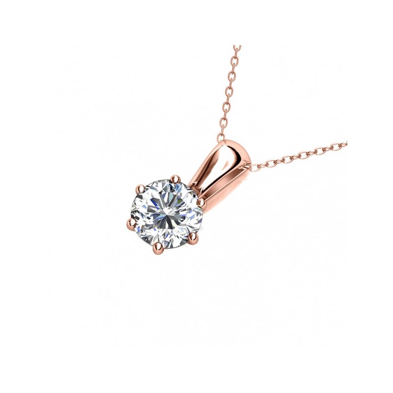 Pendentif Birth Stone - Or Rosé et Cristal