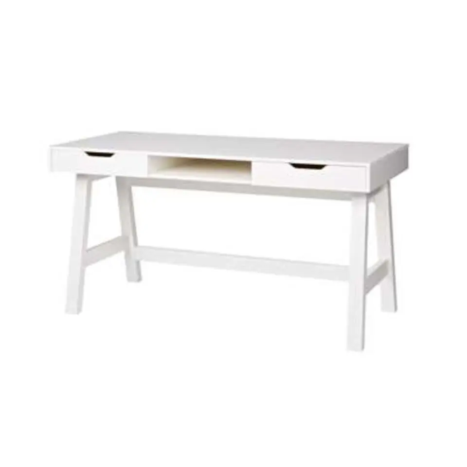 WOOOD Nikki Bureau - Grenenhout - Wit - 75x140x62