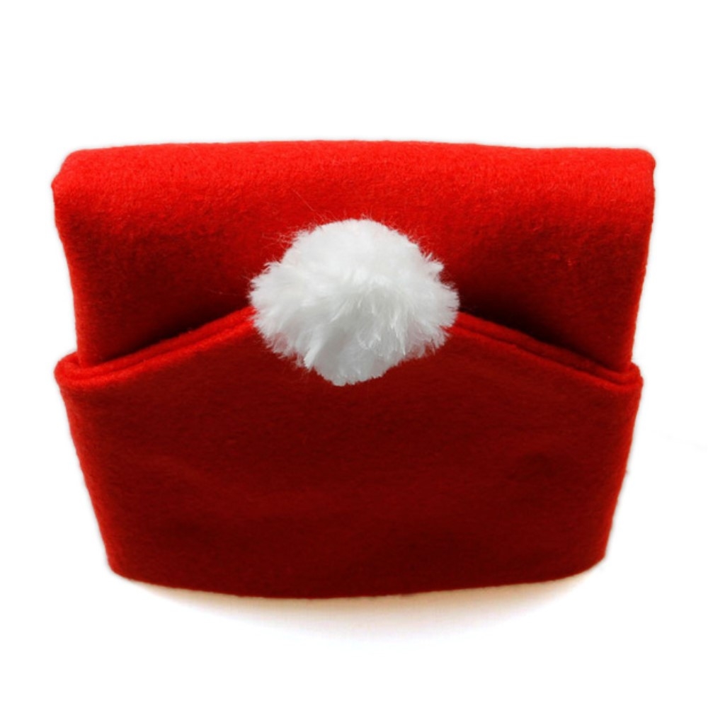 (3er Set) 50x60cm Christmas Stuhlhussen Stuhlüberzug Tischdeko Weihnachten - Rot / Weiss