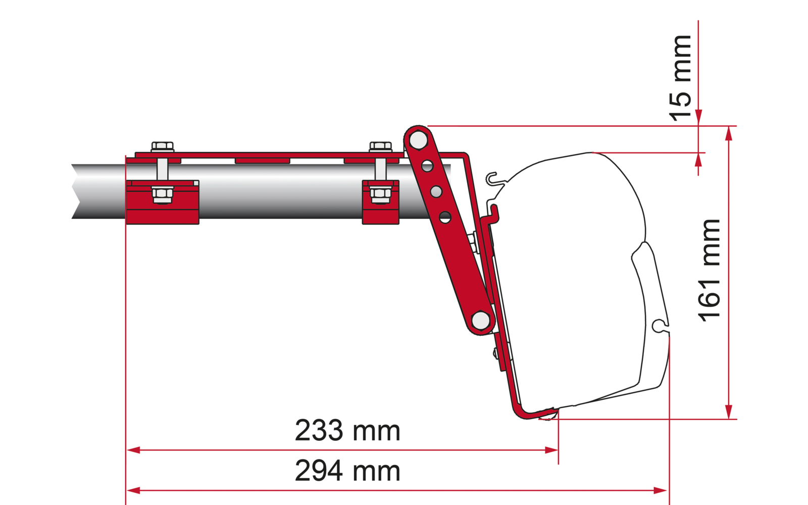 Fiamma Halterung Kit Roof Rail F45 / F70