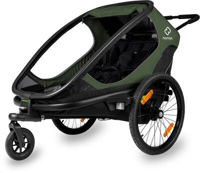 Hamax Outback Sykkelvogn inkl. Oppbevaringstrekk, Green/Black