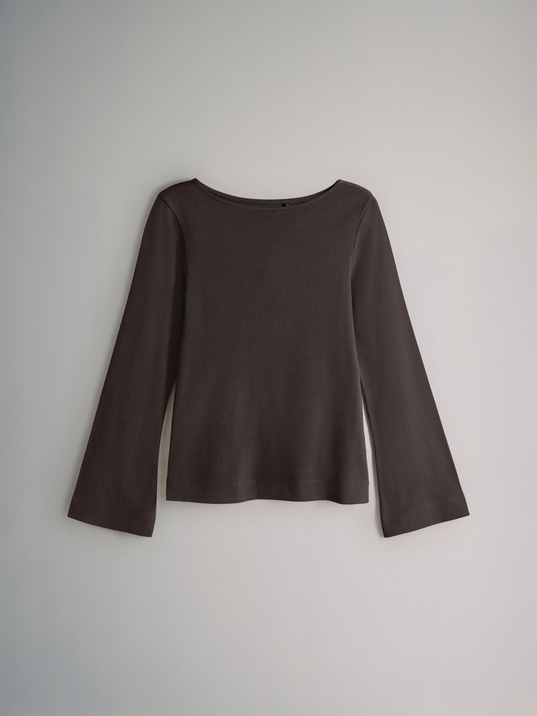 Zwart/chocoladebruin/neutraal - The Set 3 Pack Ribbed Flare Sleeve T-Shirts