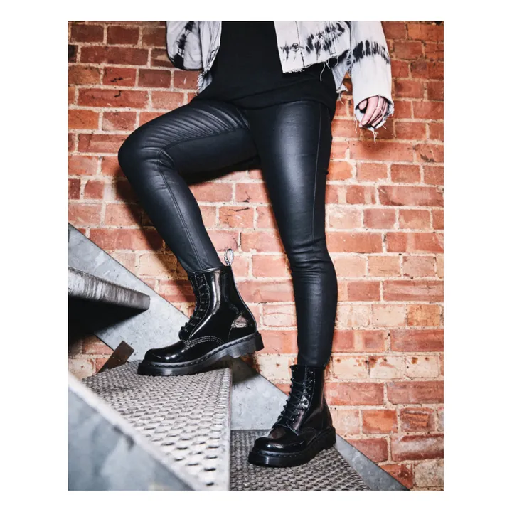 Dr Martens Boots à Lacets 1460 Cuir Verni - Collection Femme  | Noir