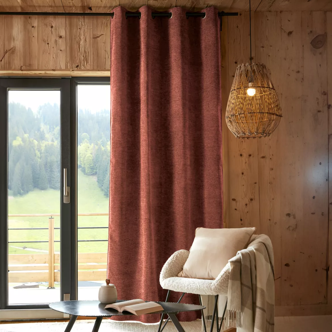 Rideau occultant isolant Total Blackout (140 x 240 cm) Magnus Terracotta
