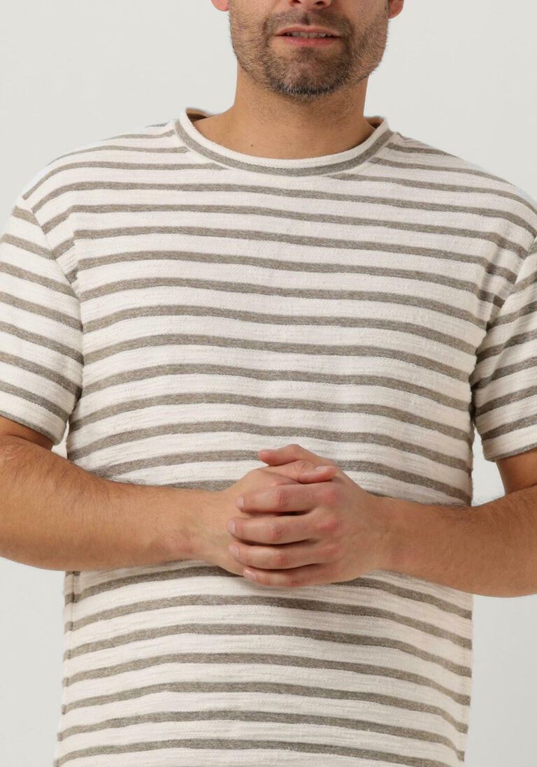 ANERKJENDT olijf anerkjendt t-shirt akkikki s/s structure stripe