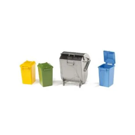 BRUDER® 2607 Mülltonnenset, 3 kleine und 1 große