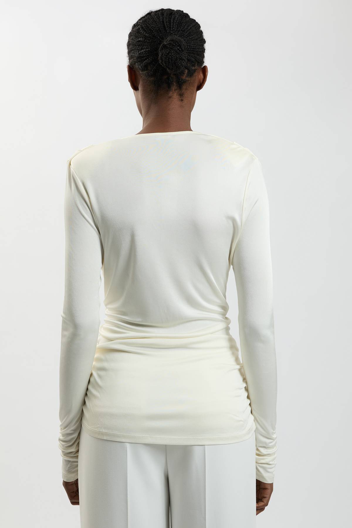 KarenMillen Haut Sans Manches En Crêpe De Viscose À Encolure Drapée