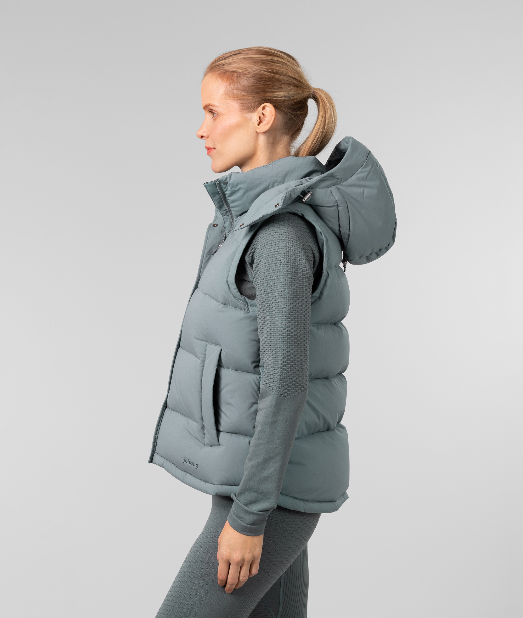 Escape Down Vest Dame Green/Blue