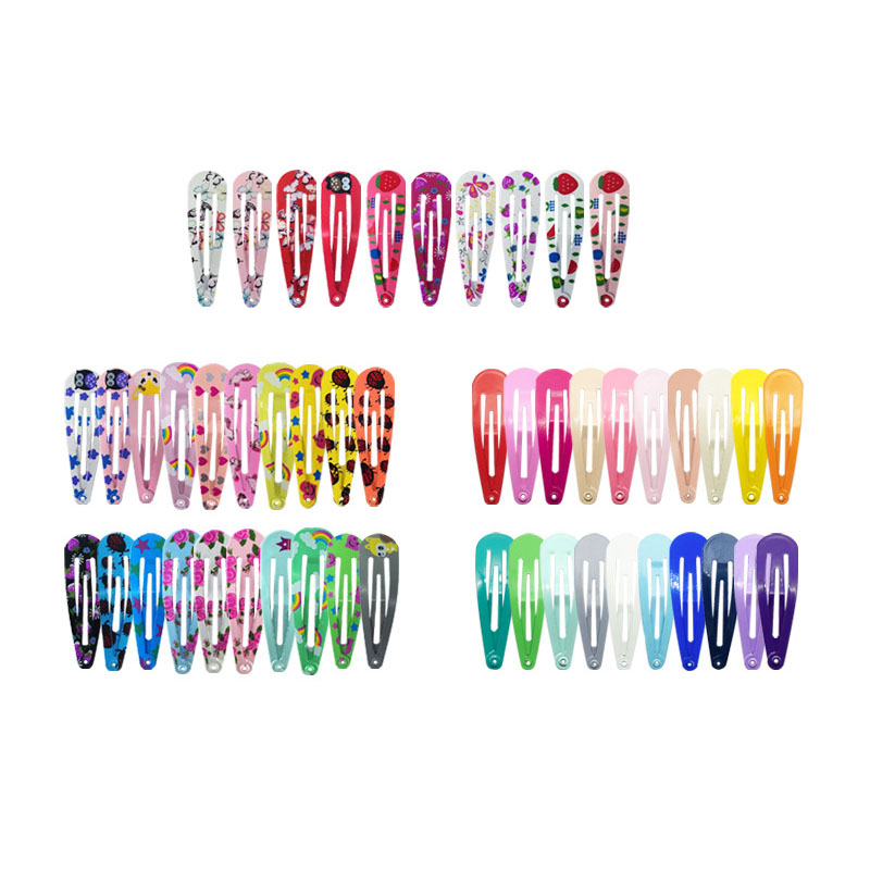 (100er Set) Kinder Metall Haarspangen Klammern Accessoire Clips Haarschmuck - Assortiert