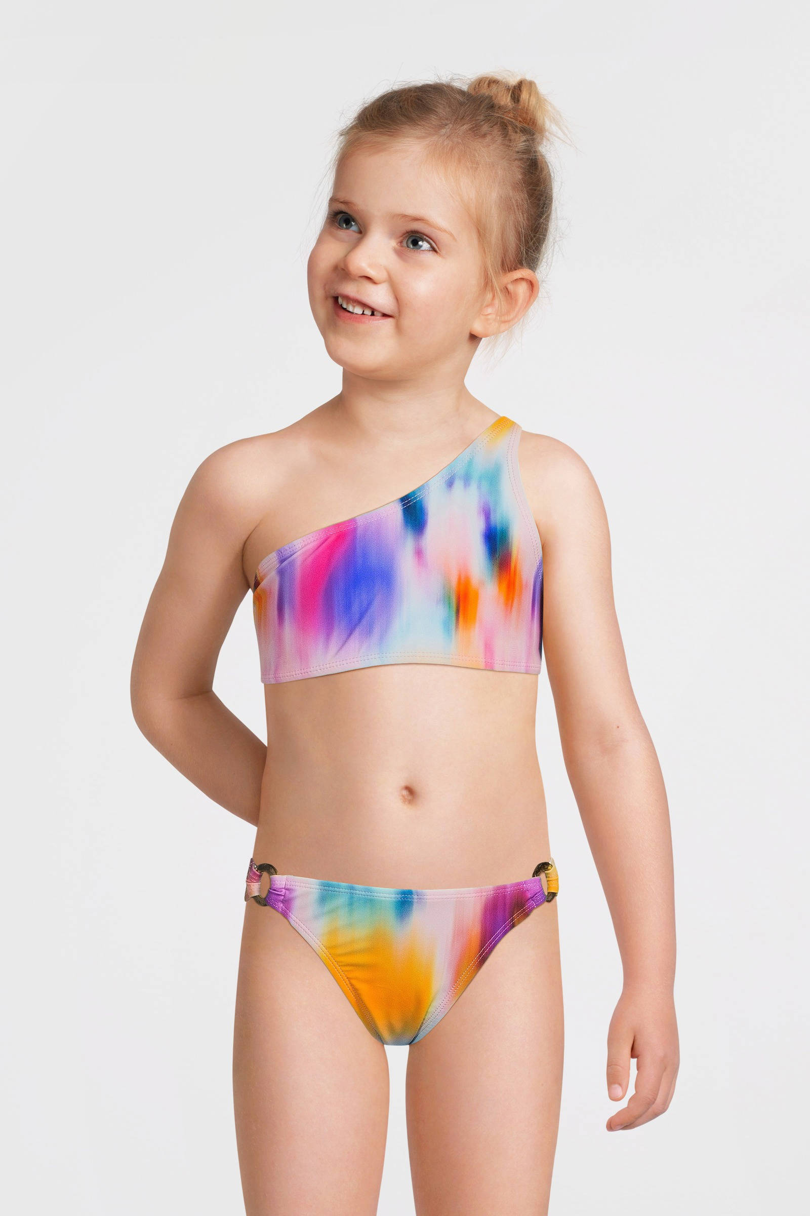 NAME IT one shoulder bikini NKFZELIA roze/blauw/oranje