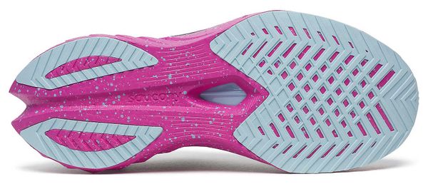 Chaussures Running Saucony Endorphin Speed 4 Bleu/Rose Femme