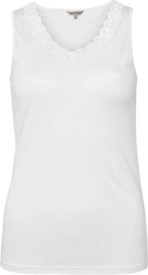 Lady Avenue Top m. blonder Hvid