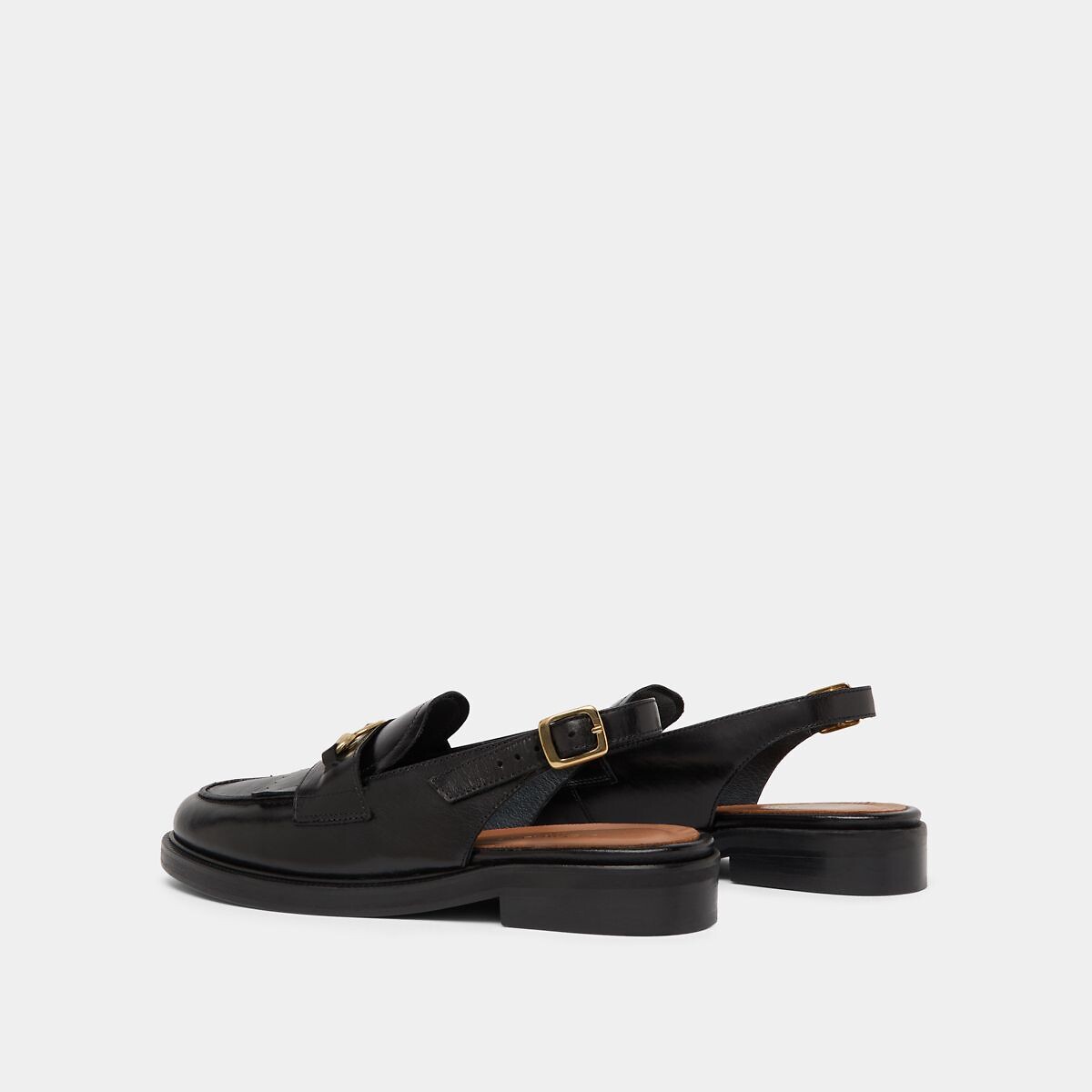JONAK<br>Mocassins de couro com tira no calcanhar, Delphy