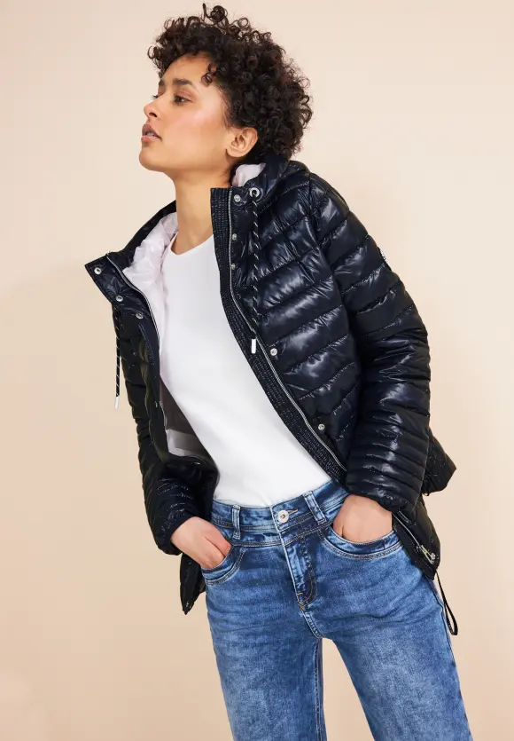 Kurze Steppjacke - gravity blue