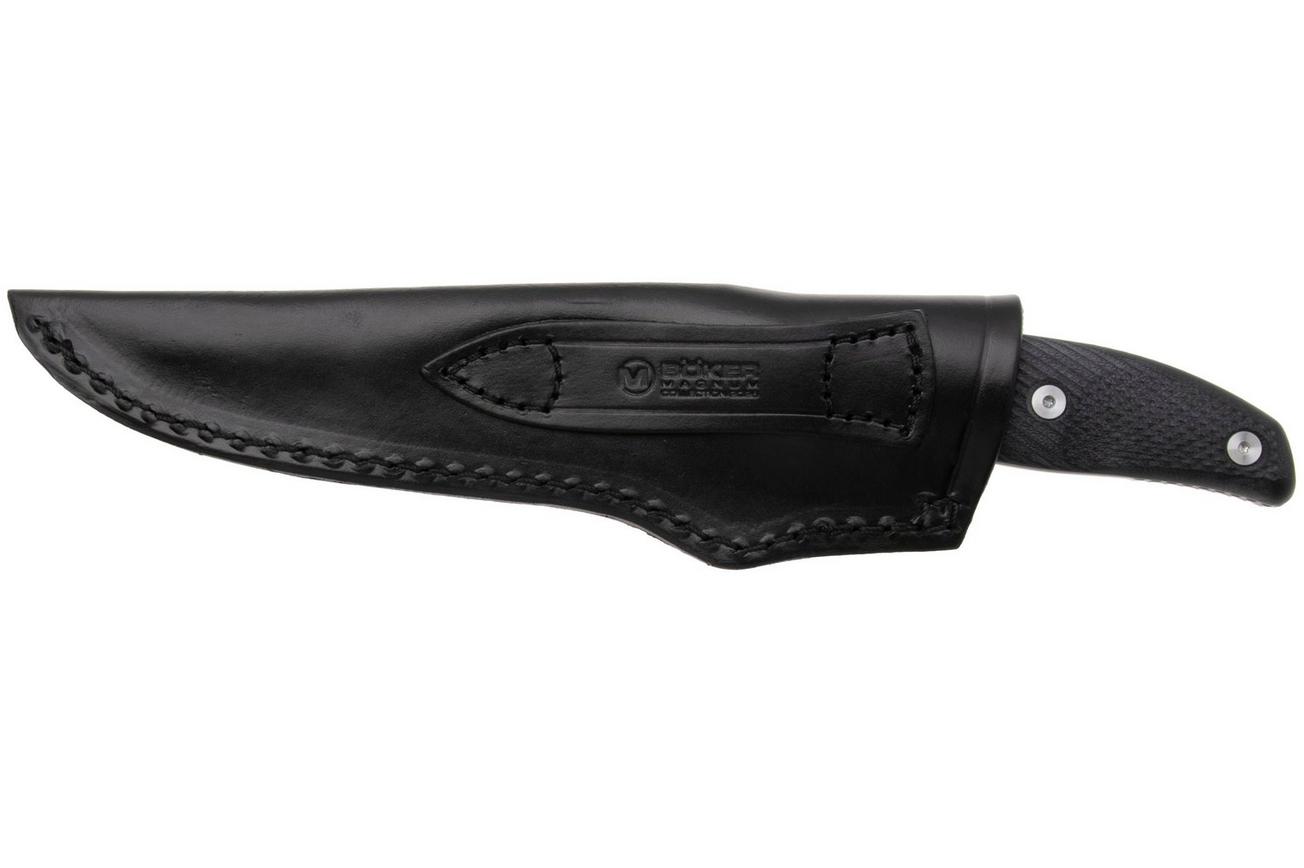 Böker Magnum Collection 2025 02MAG2025 Satin BKR-10, Textured Black G10, Limited Edition vaststaand mes