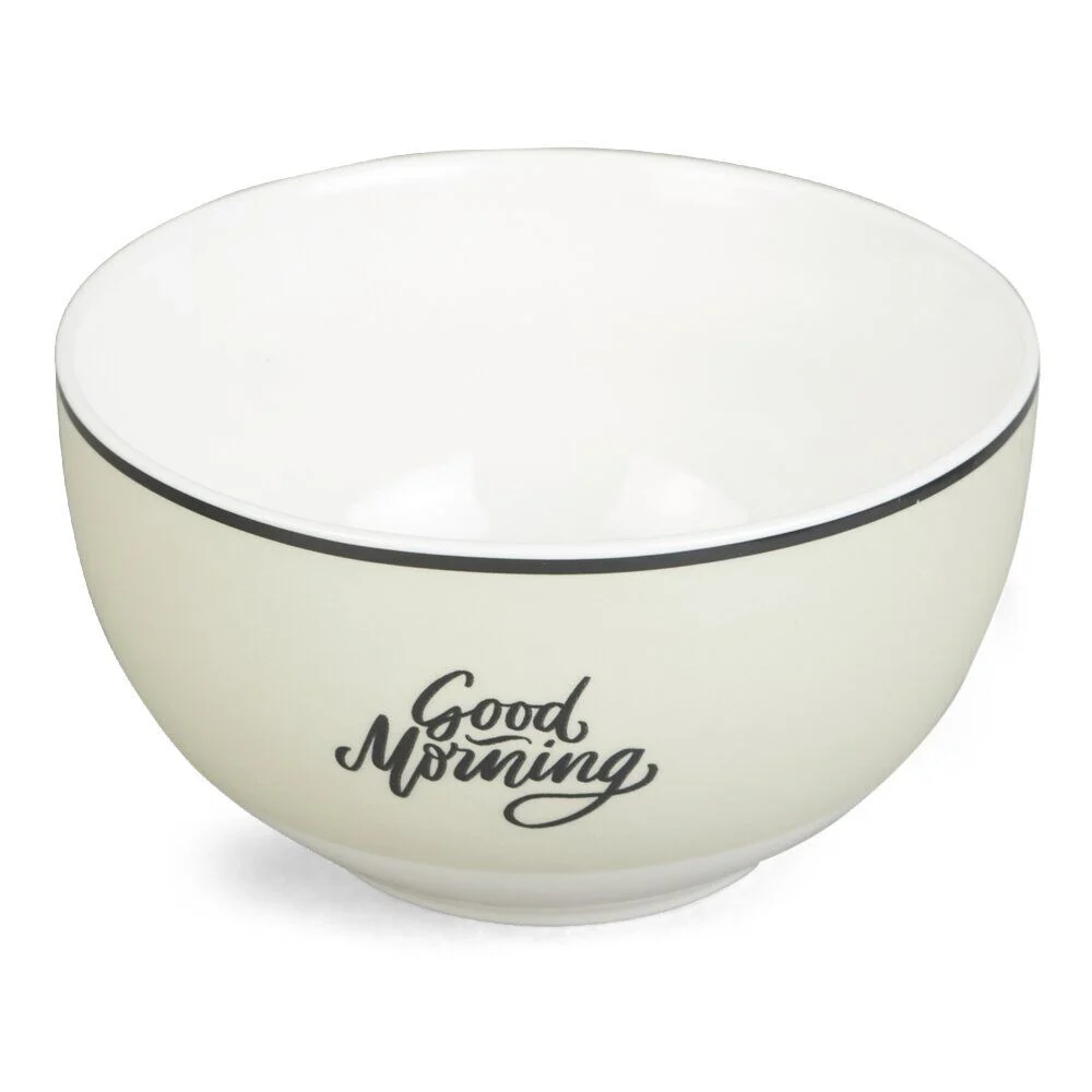 Bol en porcelaine vert avec inscription \