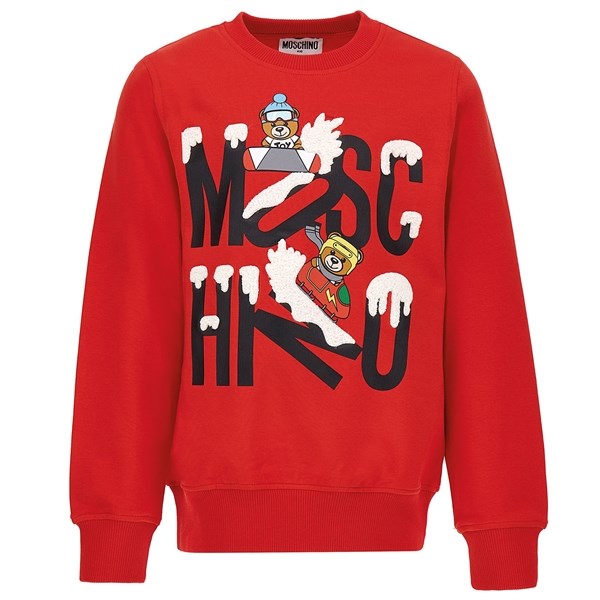 Poppy Red Sweatshirt - Moschino → Luksusbaby.dk