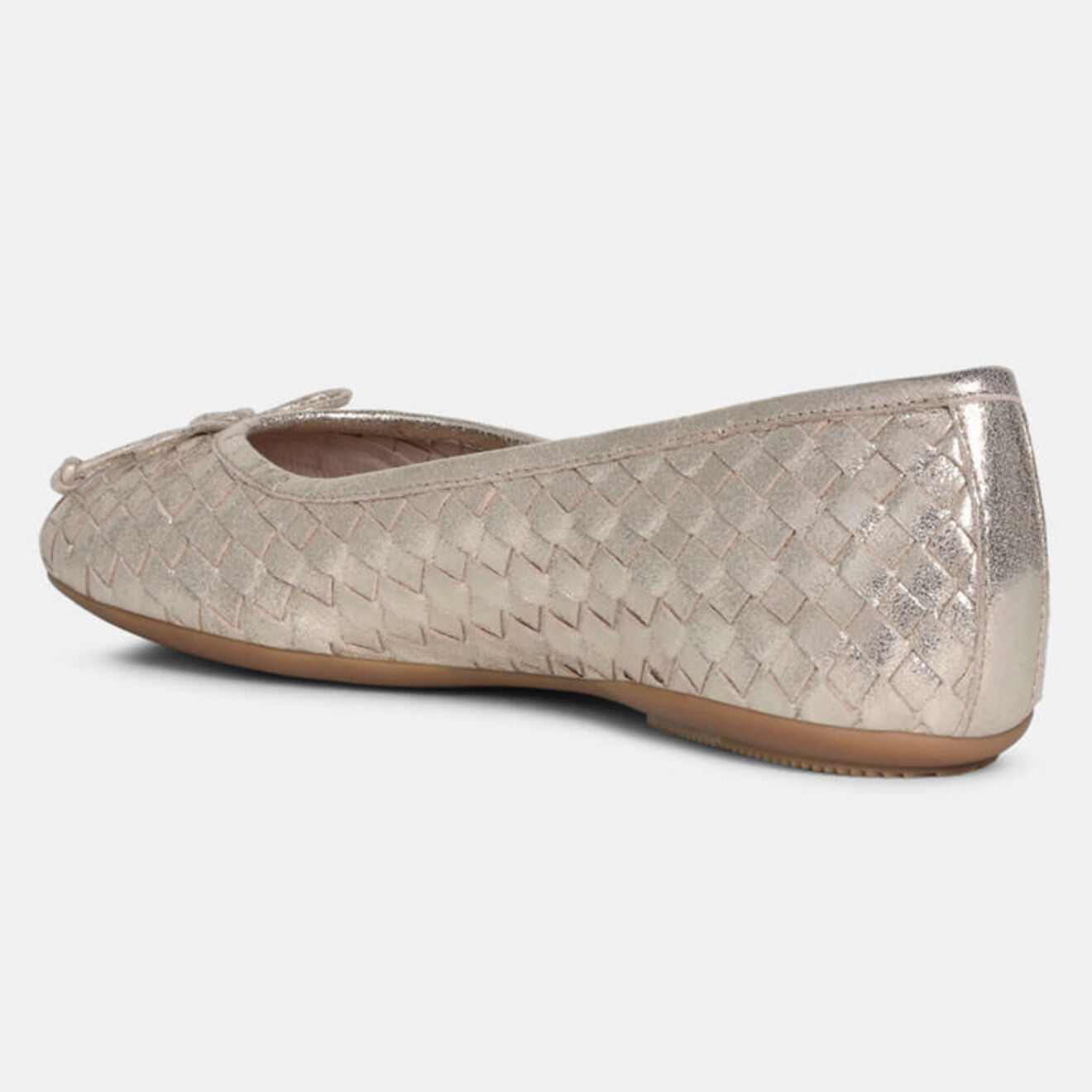 Geox Ballerines en Cuir Palmaria dorées