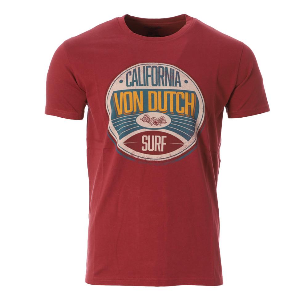 Von Dutch T-shirt Rouge Homme Von Dutch Round