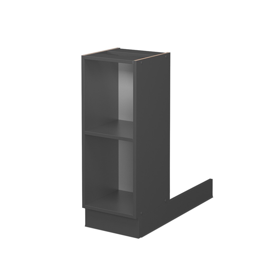 Regalinselunterschrank Küchenschrank Küchenmöbel Fame-Line Anthrazit 30 cm modern Küche Einbauküche Kücheninsel Einlegeboden Blende Küchenunterschrank Küchenzeile Regal Aufbewahrung