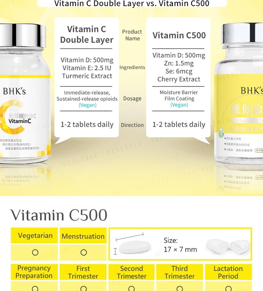 BHK's - Vitamine C 500 Tabletten