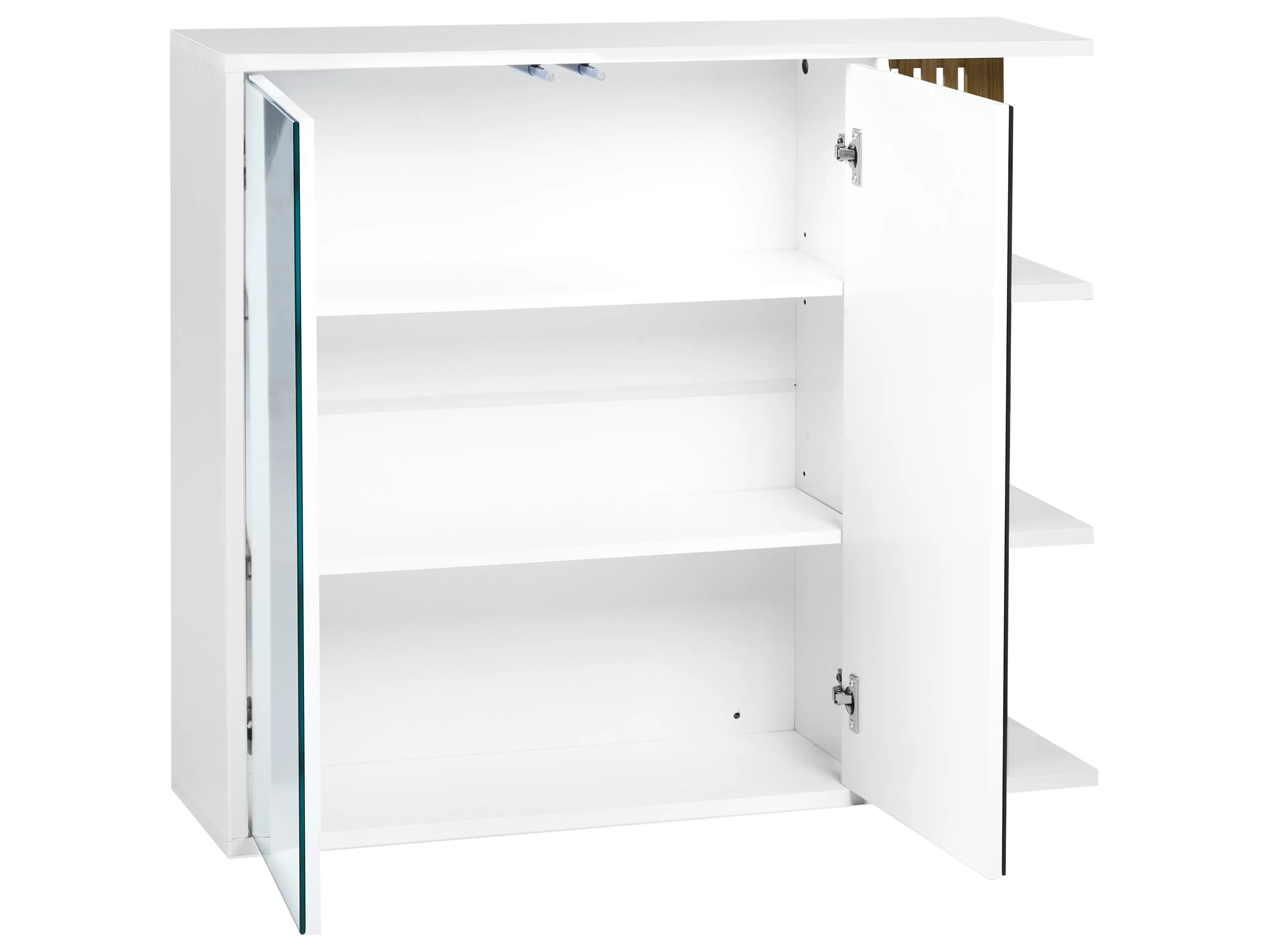 Badkamer wandkast met spiegel NUBES 80 cm 70 cm Wit