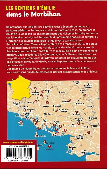 RANDO EDITIONS - SENTIERS EMILIE DANS LE MORBIHAN