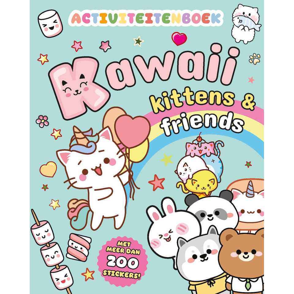 Kawaii kittens & friends activiteitenboek