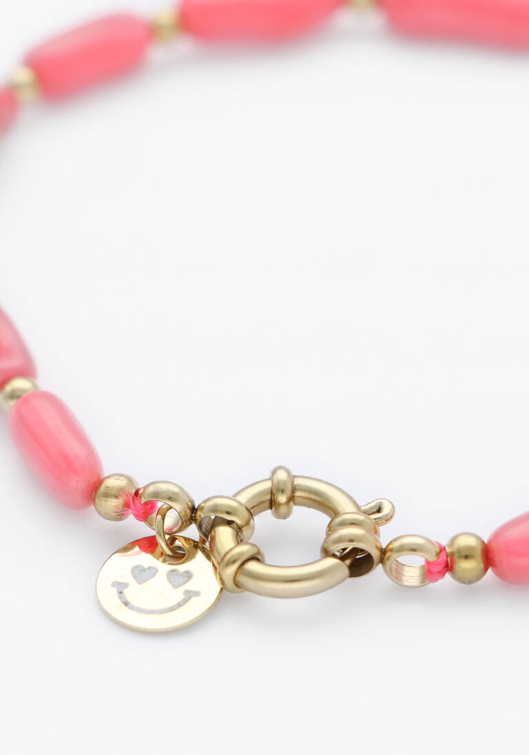 koraal bonnie studios kettingen tommy gold pink bracelet