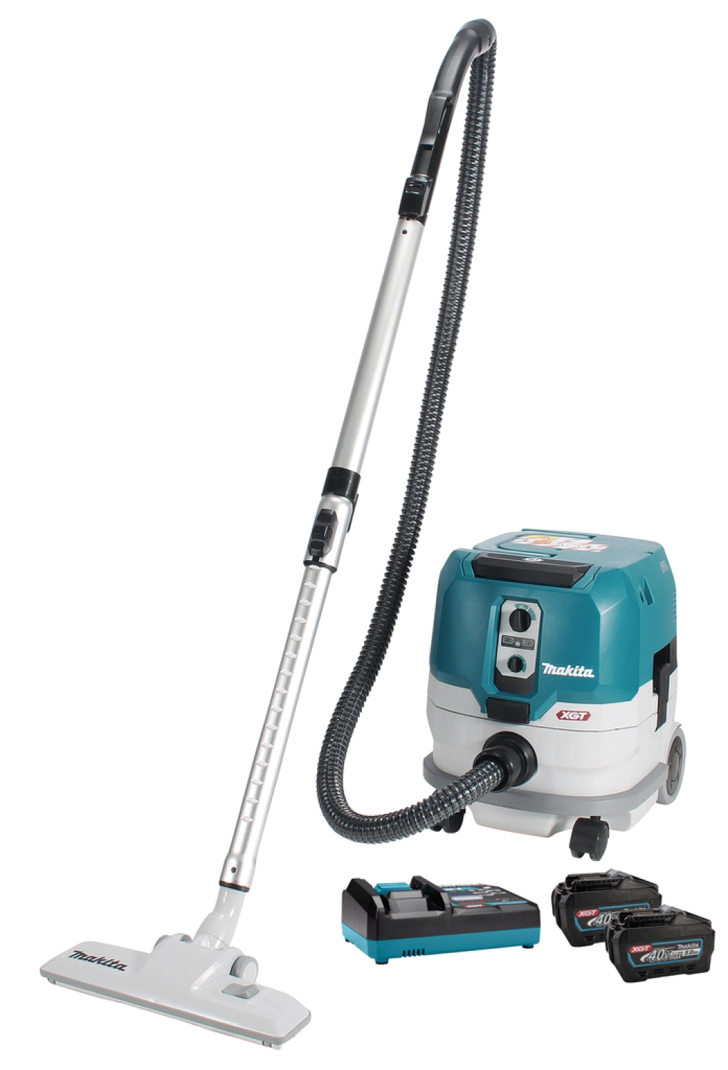 Makita VC005GLM201X XGT 40 V Max Li-Ion accu Stofzuiger (2x 4,0Ah) - L-klasse - 8L