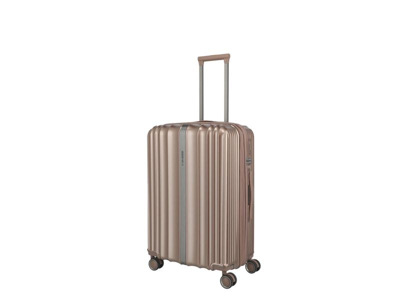 travelite Paros Trolley M erweiterbar, 63 l, Braun Reisekoffer