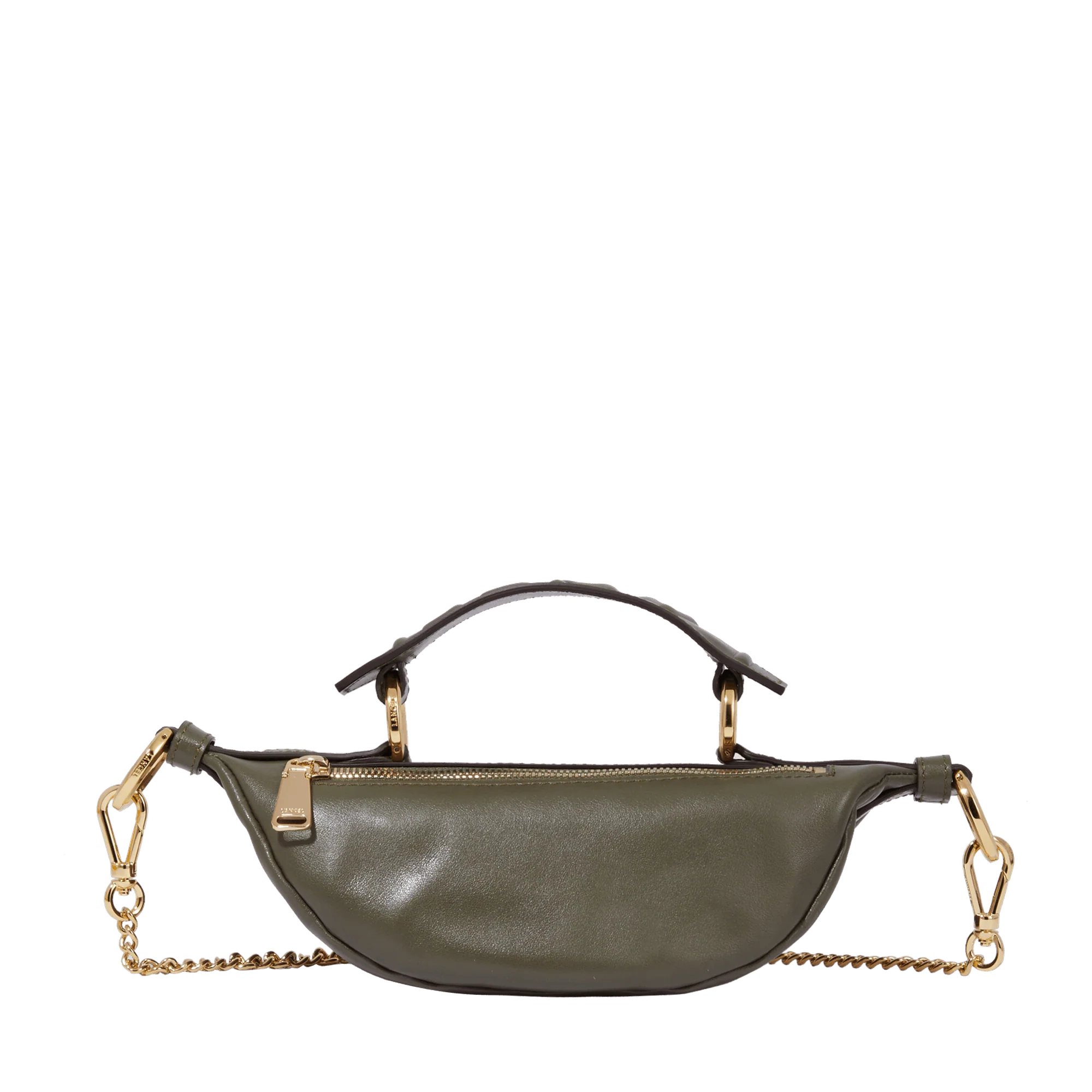 Mini sac porté croisé  Origami de Lancel-Kaki Fonce