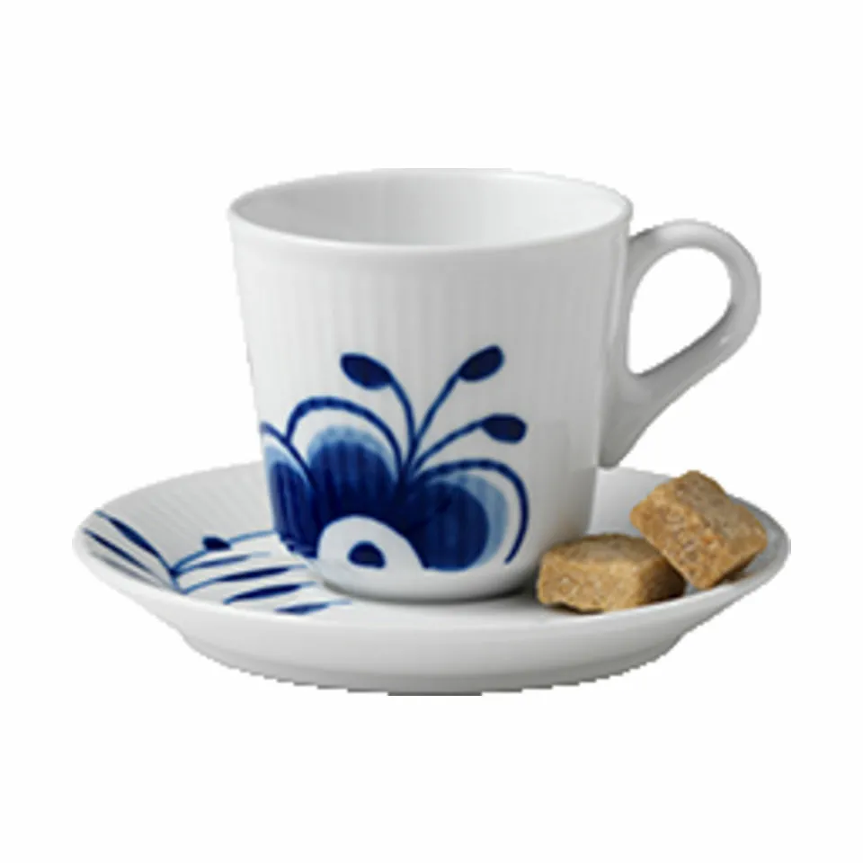 Royal Copenhagen Blå Mega Riflet Espressokop