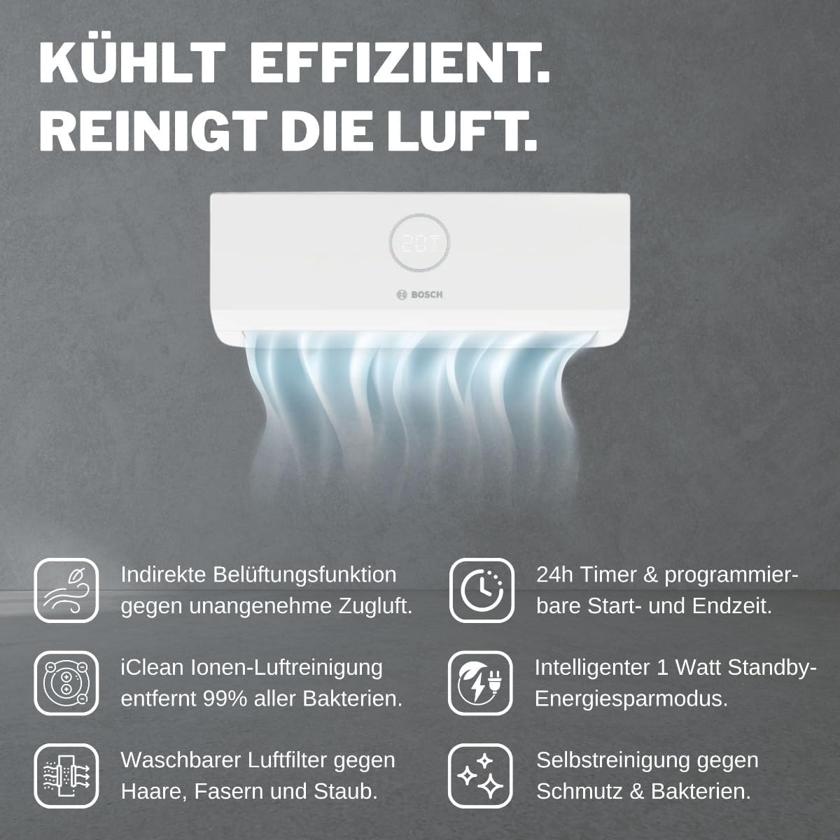 Bosch Klimagerät CL3000iU W 20 E, Split Inneneinheit