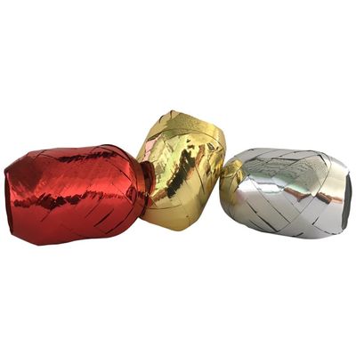 Logistipack - 3 Œufs bolducs - ruban d'emballage 10 m - or/argent/rouge