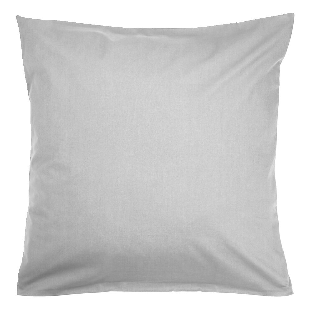 Taie d'oreiller 50x70cm 100% coton finition droite gris clair