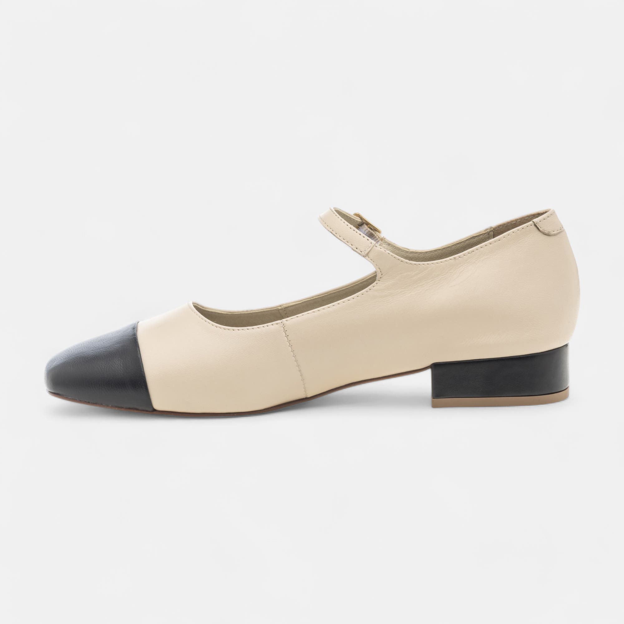 Babies Femme en cuir beige