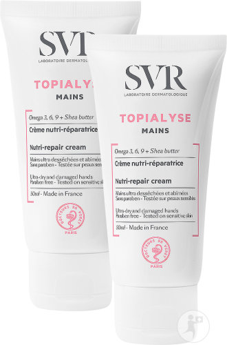 SVR Topialyse Mains Crème Nutri-Réparatrice Duopack Tube 2x50ml
