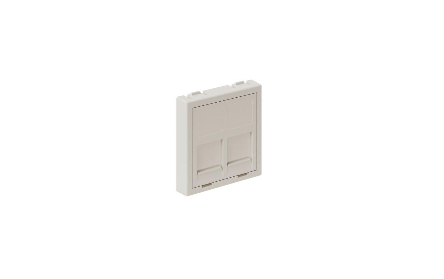 Keystone-Modul für 2x RJ-45, WeissAbdeckung für 2x RJ45 Keystone